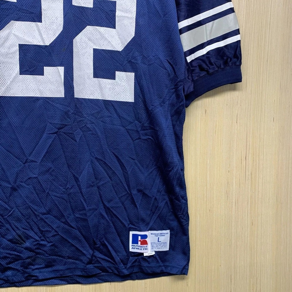 Russell Athletic Jersey Adult Large Blue Short Sleeve Men's #22 Athletic 90s - Picture 4 of 15